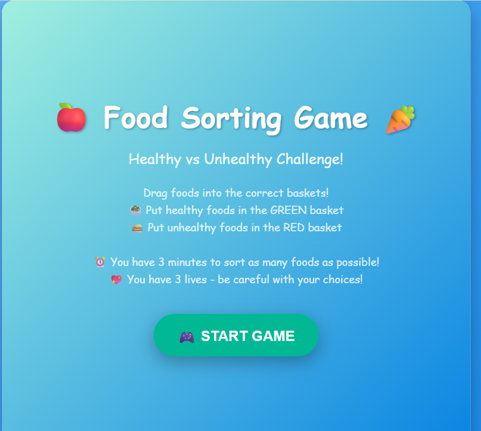 Healthy Food Game